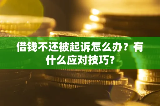 武汉借钱不还被起诉怎么办？有什么应对技巧？